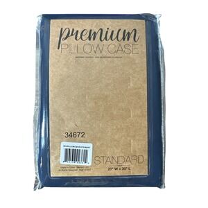 Premium Pillowcases‎ Set of 2 Standard 20" x 30" NAVY Blue NEW 100% Microfiber